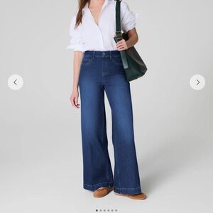 SPANX Dark Blue Flare Jeans tall inseam size small